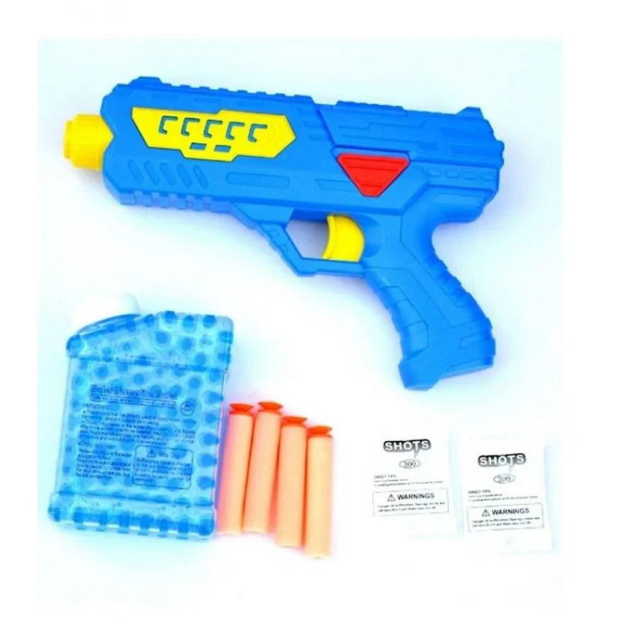 Blow Gun Toy | 2 in 1 Water Balls & Soft Bullets | Manual Blowing Gun Toy